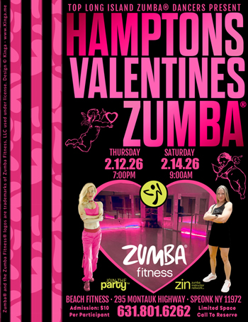 Hamptons Valentine's 2026 Zumba at Beach Fitness