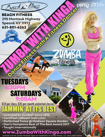 Zumba with Kinga at Beach Fitness - Hamptons Long Island New York