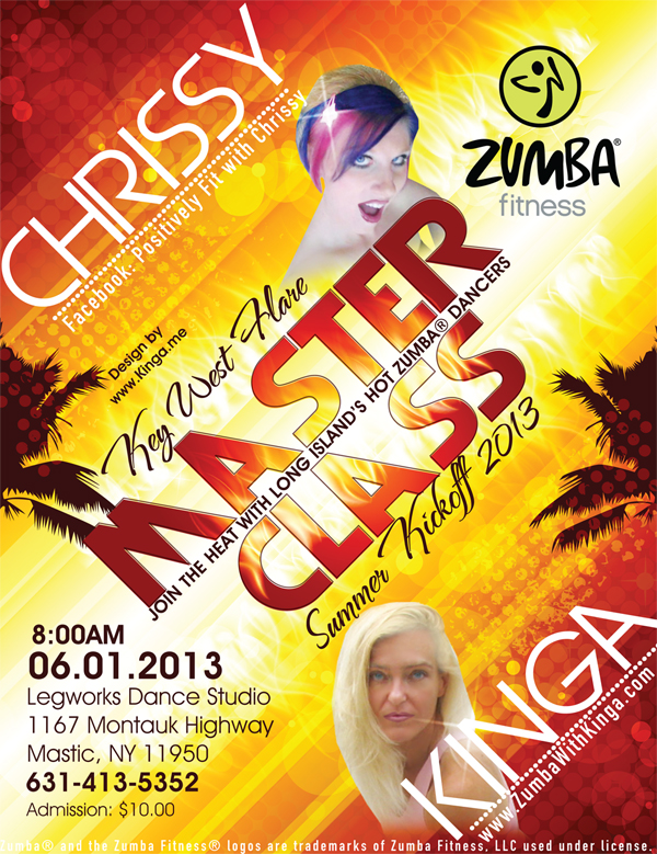 Key West Flair Summer Kickoff Zumba Master Class with Long Island's Hot Zumba Dancers Chrissy and Kinga at Legworks Dance Studio in Mastic, Long Island, New York