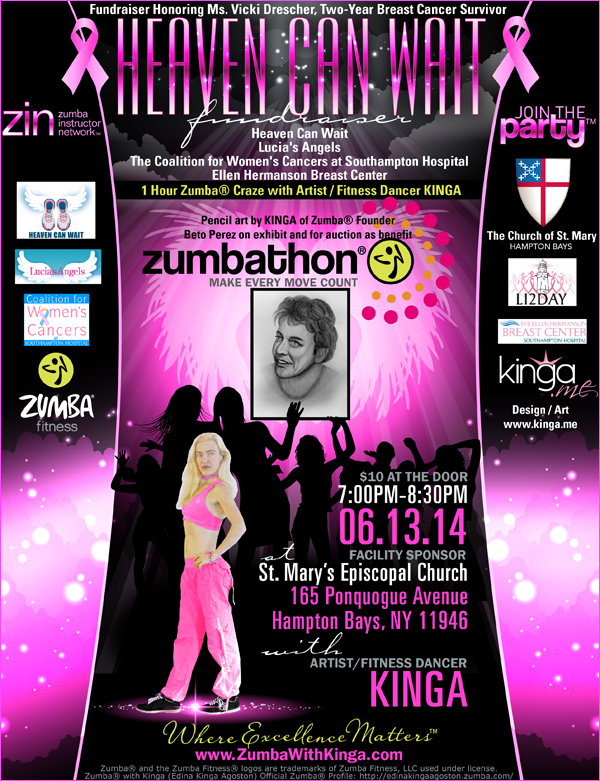 Heaven Can Wait Zumbathon Charity Benefit Fundraiser for Breast Cancer Support Groups in the Hamptons Long Island New York